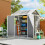 Outsunny Outsunny 6 x 6ft Plastic Garden Shed with Floor, Window, Vents, Grey 1