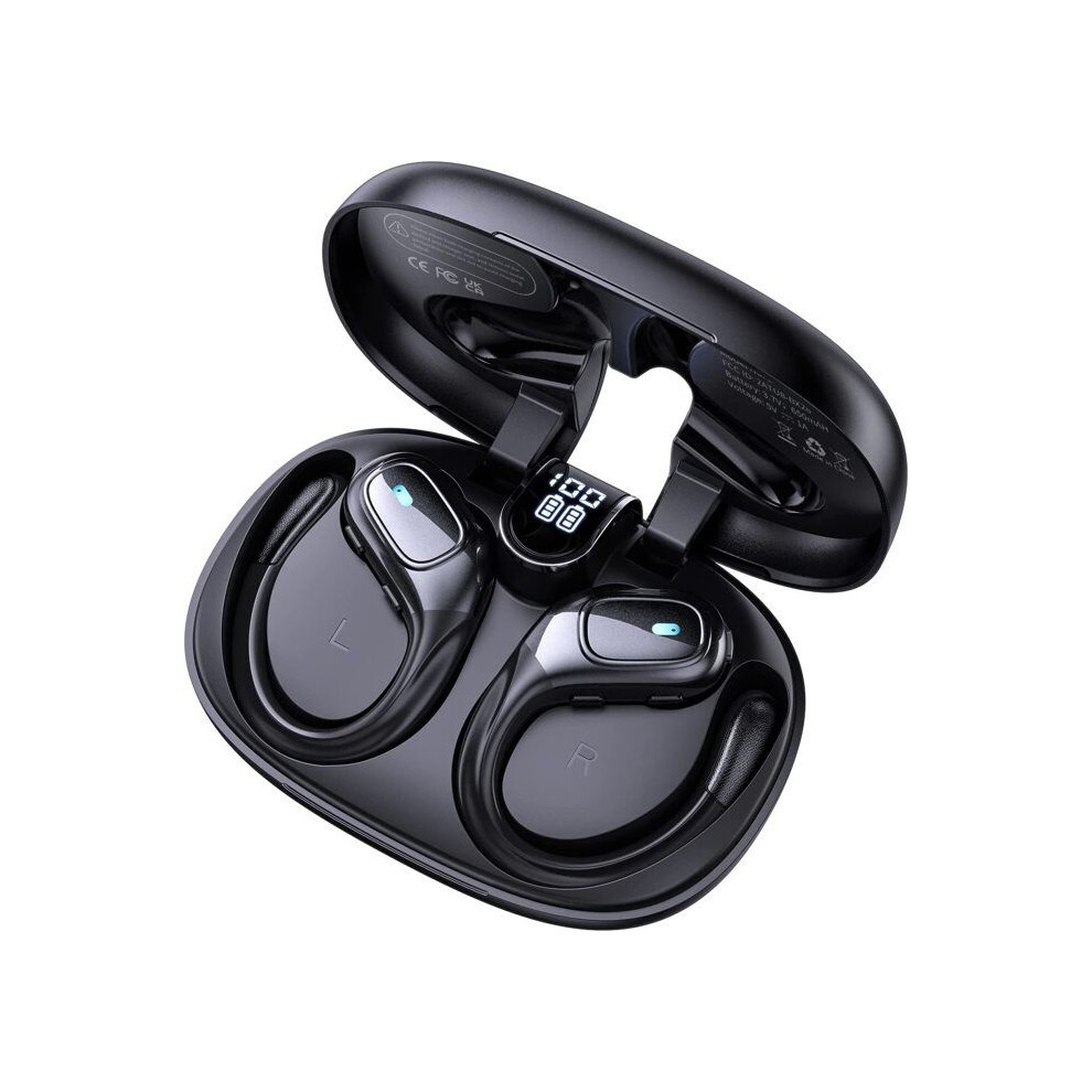 Bluetooth 5.3 Wireless Headphones, 75H Playtime Ipx7 With Led Digital Display & Cvc 8.0 Noise Cancelling Mic For Ios Android 9400448107506