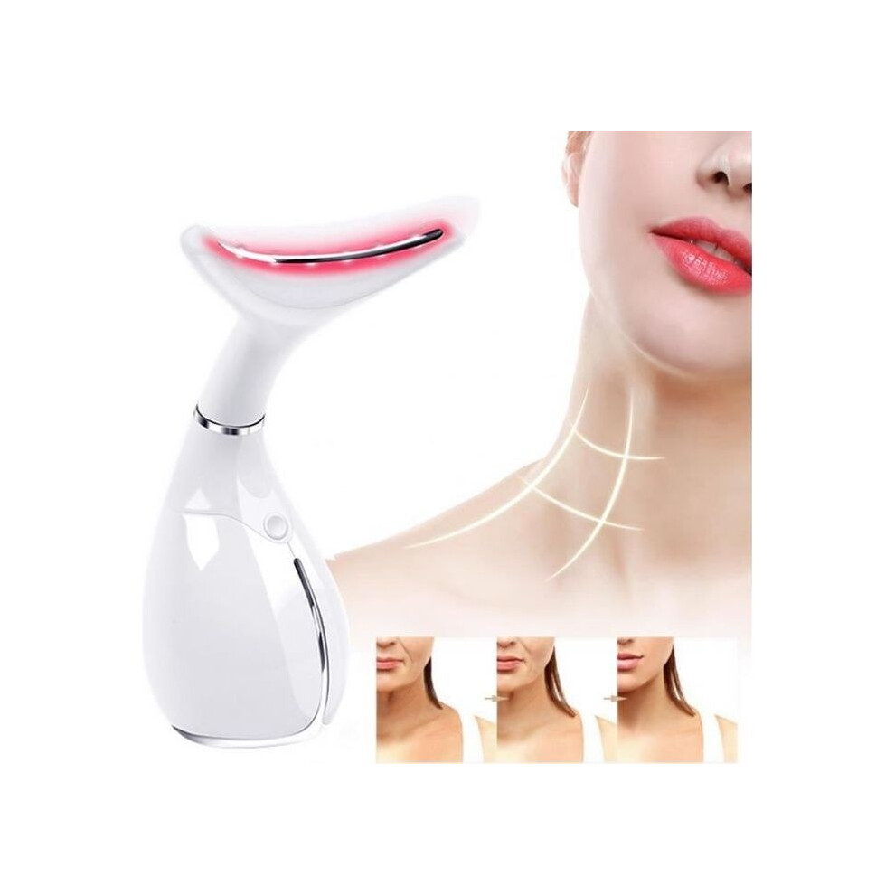 Aihontai Led Photon Therapy Neck And Face Lifting Massager Vibration Skin Tighten Reduce Double Chin Anti-Wrinkle Remove Device