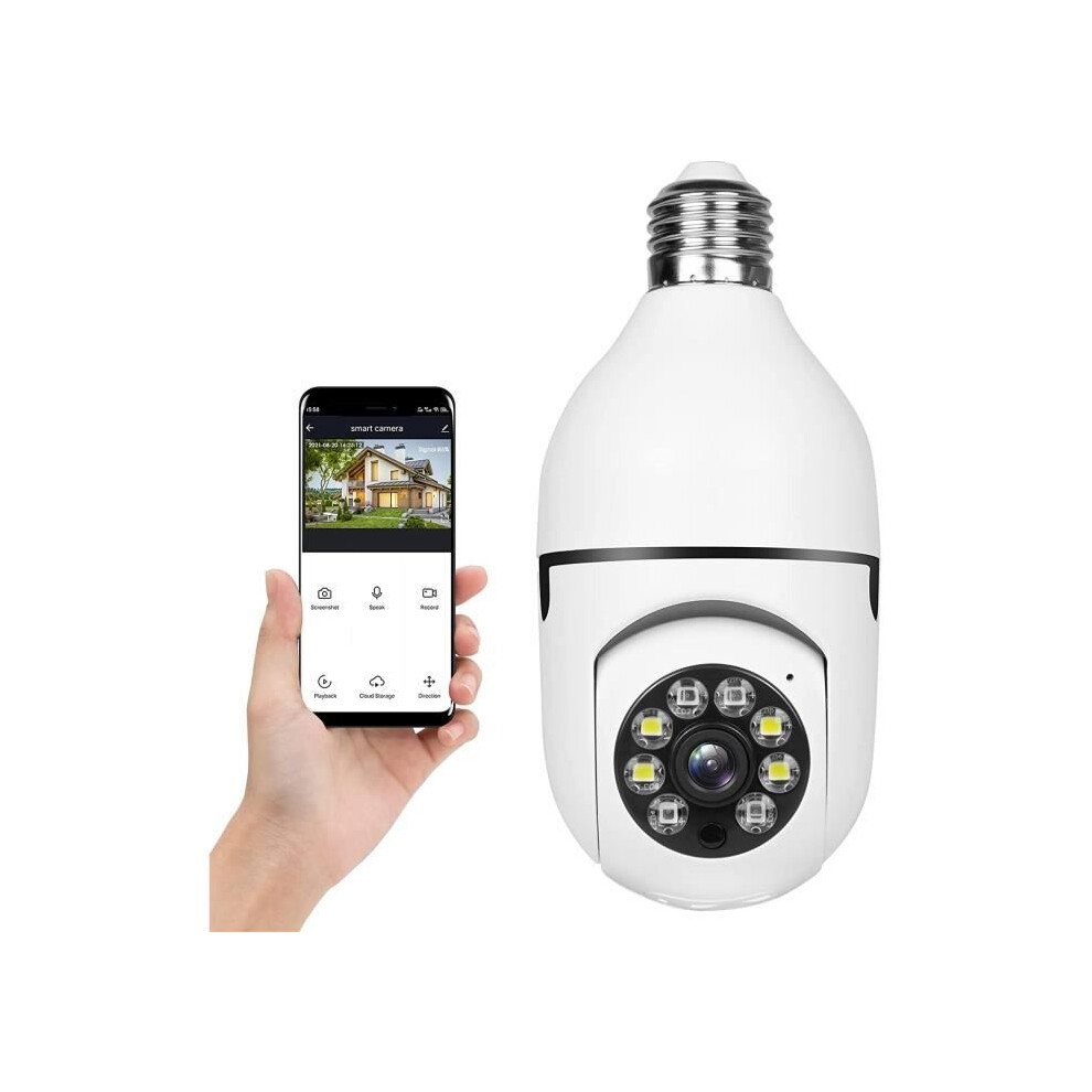 E27 1080P Smart Home Surveillance Camera 2.4Ghz/5G Wifi Color Infrared Night Vision Camera 9400448107735