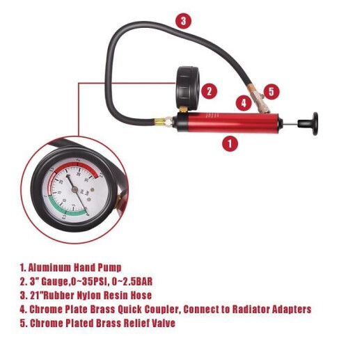 14pcs Car Water Leak Detector Auto Cooling System Tester 2