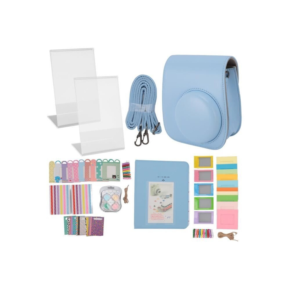 VBESTLIFE Accessories for Instax Mini 12 Accessories for Fujifilm Instax Mini 12, PU Leather Case for Instant Photo Blue