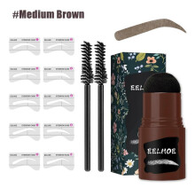 Eyebrow Stamp Powder Stick Hairline Mattifying Powder Eyebrow Print Makeup Naturally Waterproof Quick-Drying Shadow Shading Powder - E Eyebrow Print