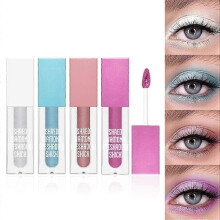 Liquid Eyeshadow Stick,4color Matte Eyeshadow Crayon Pencil Waterproof Quick Dry Long Lasting Highlight and Shadow Stick