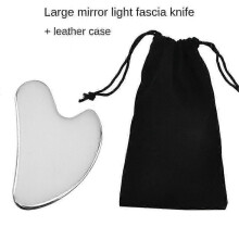 (Large sizestorage bag)Stainless Steel Gua Sha Facial Tools Metal Guasha Scraping Massage Tool Lympha