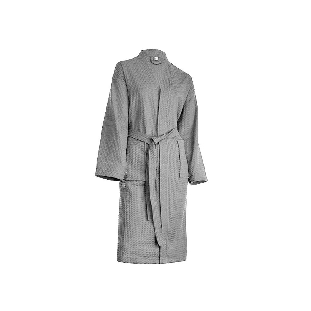 Peignoir de bain kimono en coton gaufré pour homme et femme - L
