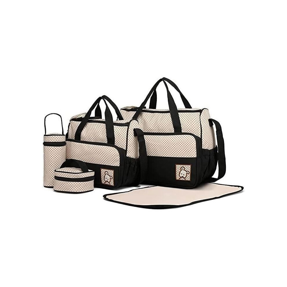 Lot de 5 sacs à langer pour maman et bébé - Noir