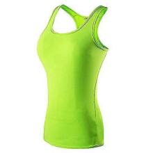 (S, Green) New Yoga Tops Women Sexy Gym Sportswear Vest Fitness Tight Woman Clothing Sleeveless Running Shirt Quick Dry White Yoga Tank Top