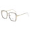 (Gray) Big Frame Square Glasses 1
