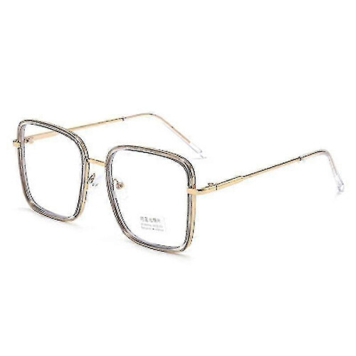 (Gray) Big Frame Square Glasses