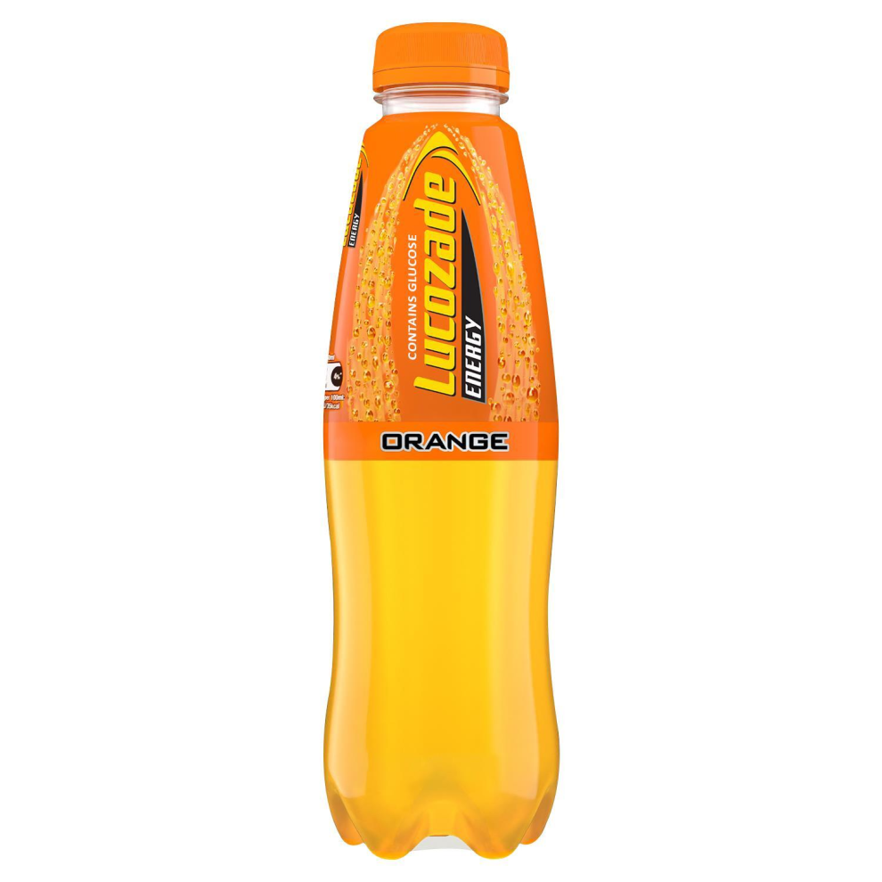 Lucozade Energy Sparkling Drink Powered By Glucose 24X380m Orange