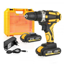 Double-speed household cordless lithium drill with power display cordless screwdriver pistol drill multifunctional power tools (one power, one charge)