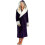 (M, Purple) Women's Long Sleeve Hooded Bathrobe Tw 1
