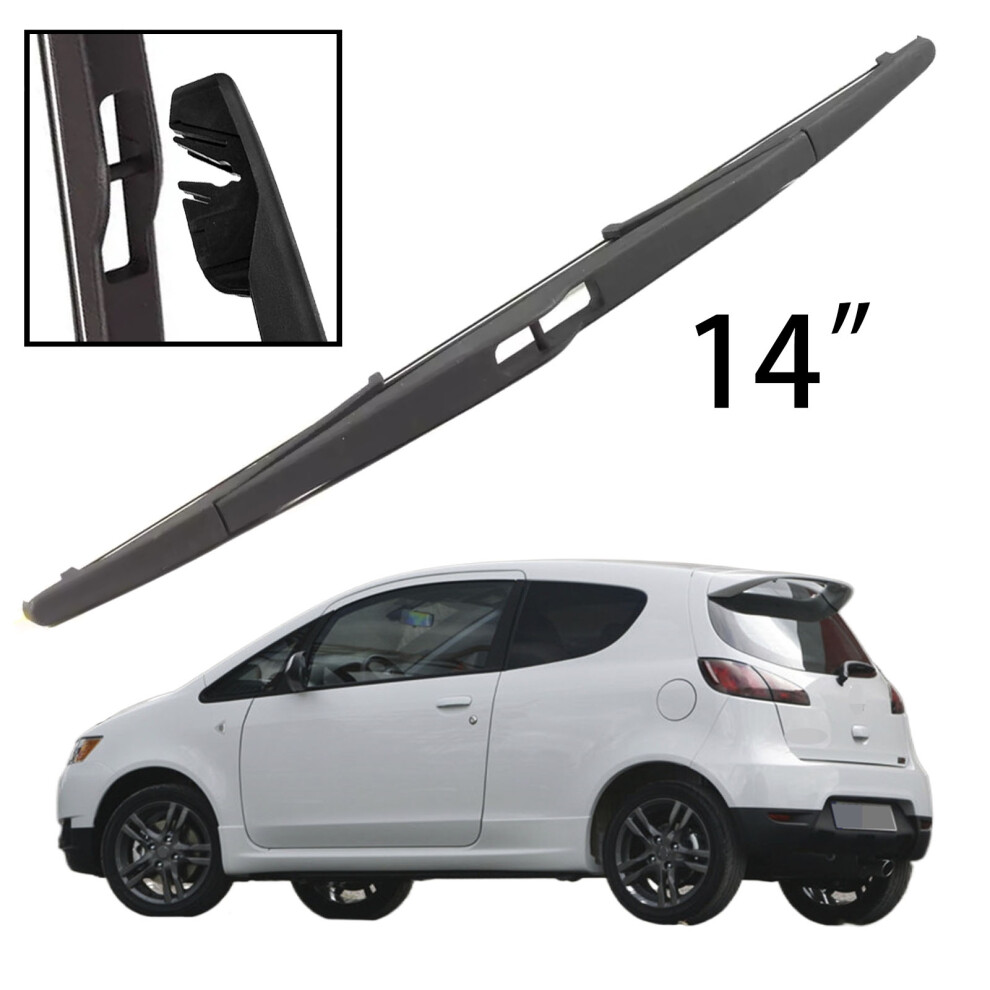 14" Rear Windshield Windscreen Washer Wiper Blade For Mitsubishi Colt Hatchback Mk6 3 Door 2004-2012 Car Accessories Accsesories 6935158905317