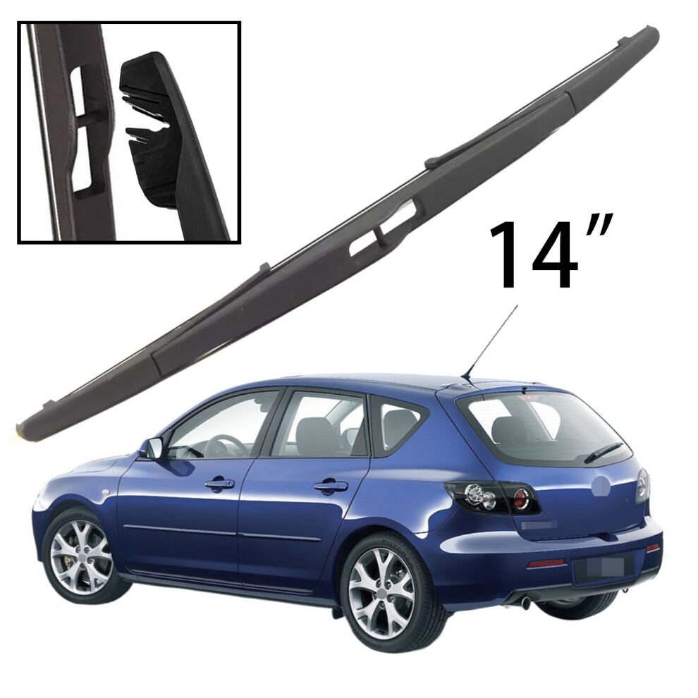 (14Inch) 14" Rear Windshield Windscreen Washer Wiper Blade For Mazda 3 Hatchback Bk Mk1 2003-2009 Car Accessories Accsesories 6935158908622