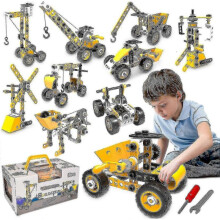 2024 Educational Building Toys Stem Learning Kit, Construction Blocks for Preschool Kids, Engineering Toys Creative Set Gift for Boys Age 5 6 7 8 9 10