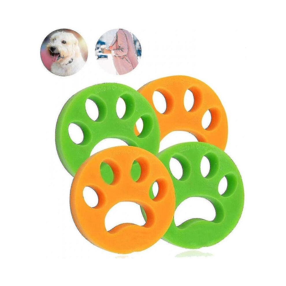 4 Pcs Pet Hair Remover Washing Machine Hair Cleaning Tool Reusable for Clothes, Bedding, Dog Cat Hair