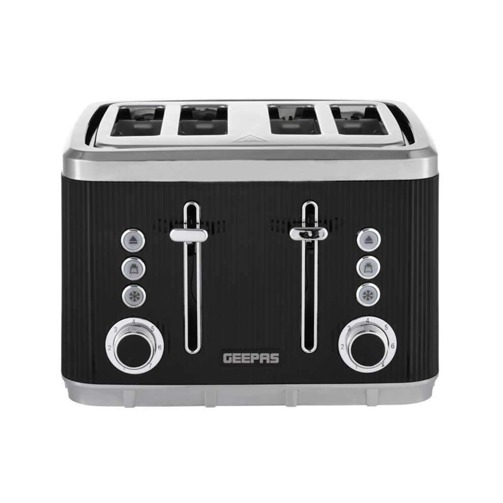Geepas Unisex Black Arcus Collection 4 Slice Toaster With 7 Browning Levels 1860W In - Image 3