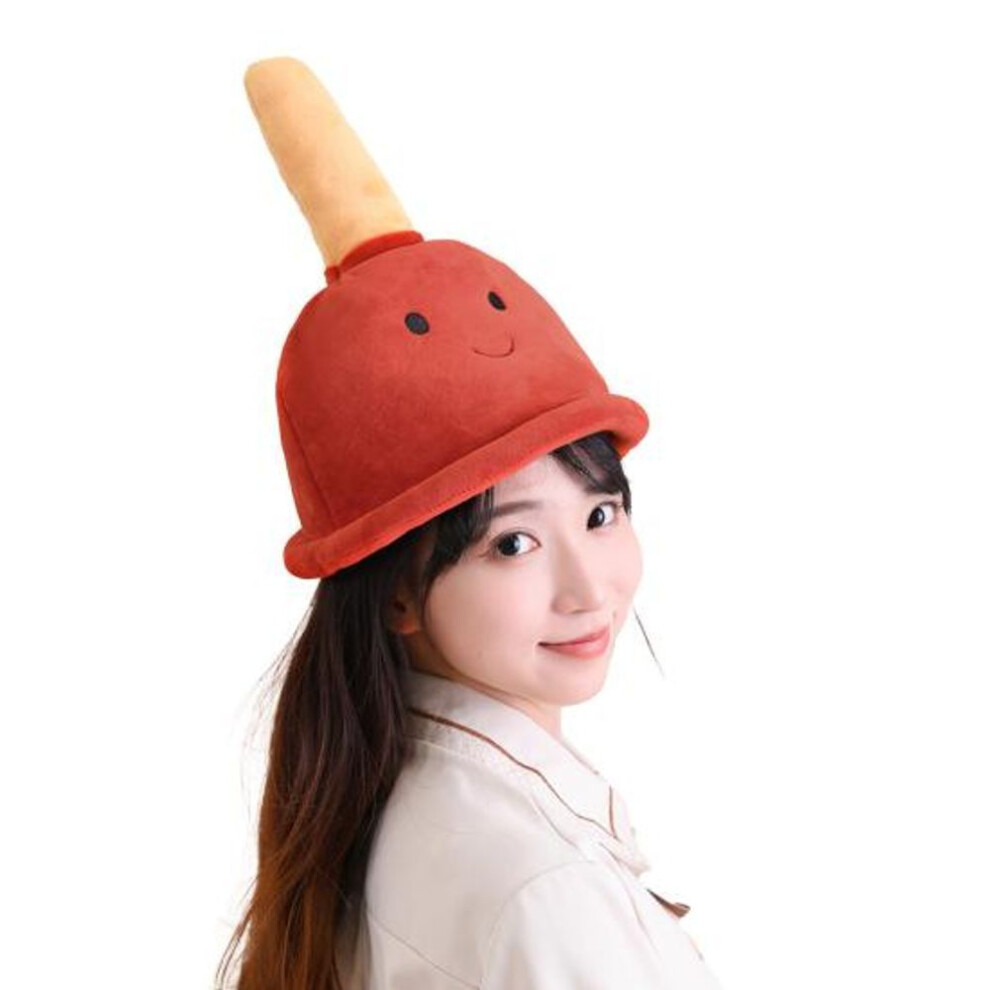 Creative Toilet Sucker Tool Headgear Hat Simulation Three-dimensional Head Cover Cute Funny