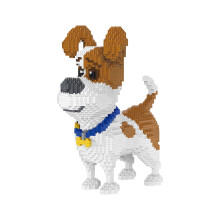 3D Dog Building Block Model, Compatible with LEGO Bricks, Suitable for Education and Puzzles