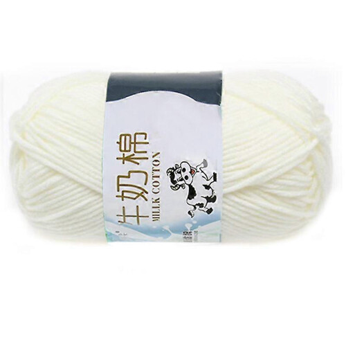 1 group Milk Yarn for Hand knitting Soft(white)Line rough about 2.5mm