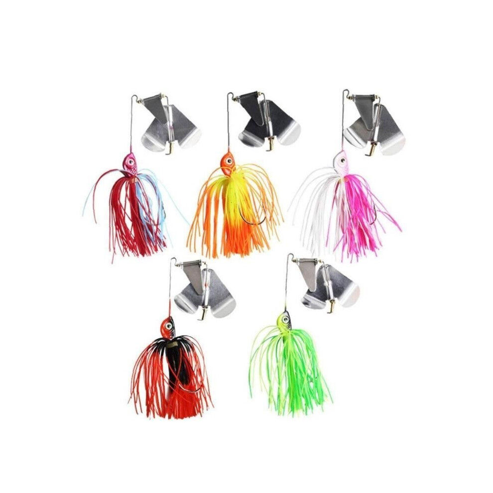 Spinnerbait Fishing Lures, 5 PCS Fishing Lures Spinner Baits, Fishing Spinner Spinner, Bass Salmon Spinnerbait