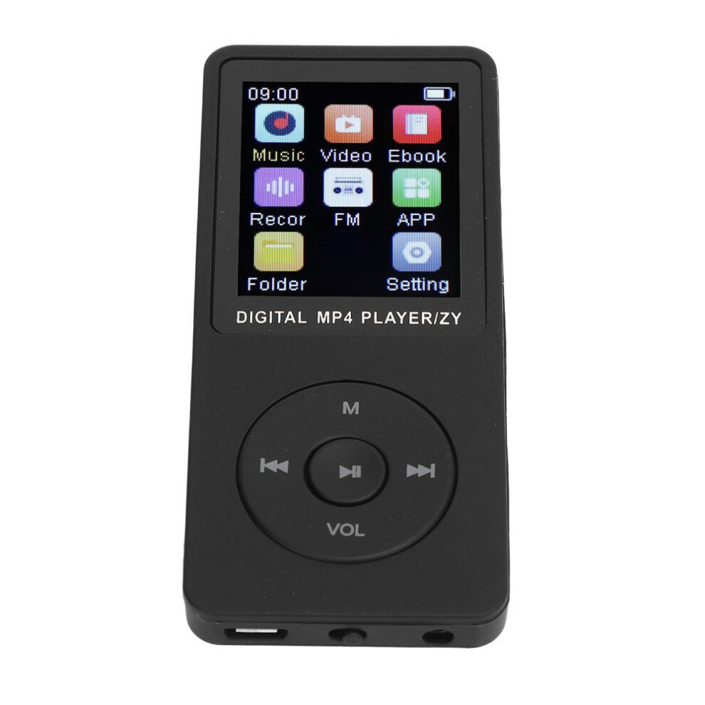 (Black) Mp3 Player With Bluetooth 5.0 Hifi 1.8 Inch Screen Portable Mp3 Music Player With Fm Radio Voice Black 759208604717
