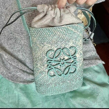Bolso de paja tejido a mano para mujer, bandolera pequeña de verano, 2024