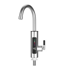 Instant Hot Water Tap - Stainless Steel Kitchen Sink Mixer with Digital Display, Cold & Hot Water, Energy Saving,