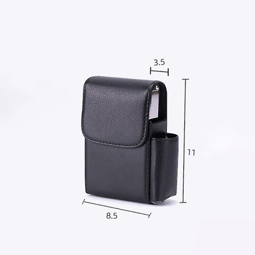 Cigarette Case With Pu Leather, Flip Lighter Bag, Business Card Caseblack 1