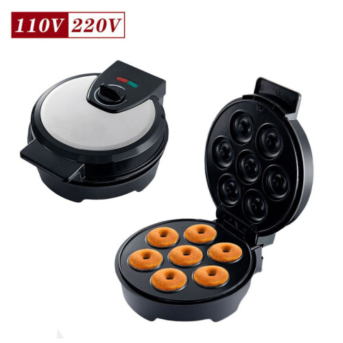 Electric Donut Maker Automatic Heating Egg Cake Bread Baking Machine 700W Kitchen Breakfast Makes 7