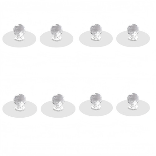Cabinet Door Knobs, Furniture Pull Handle, 8pcs Self Adhesive Knobs No Drilling Mirror Cabinet Handles Drawer Knobs Transparent