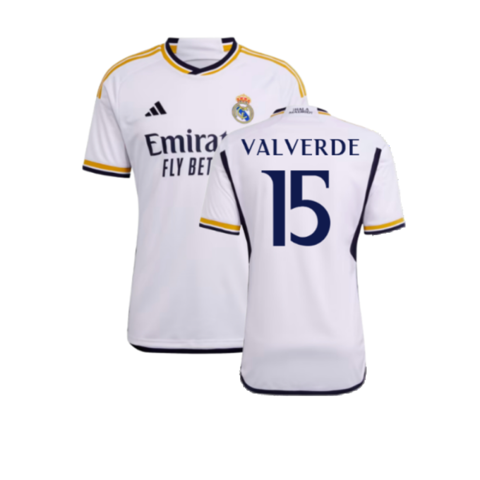 Adidas (Xxl) 2023-2024 Real Madrid Home Shirt (Valverde 15)