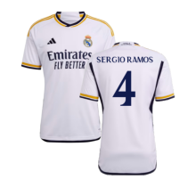 (XXL) 2023-2024 Real Madrid Home Shirt (Sergio Ramos 4)