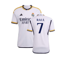 (3XL) 2023-2024 Real Madrid Home Shirt (Raul 7)