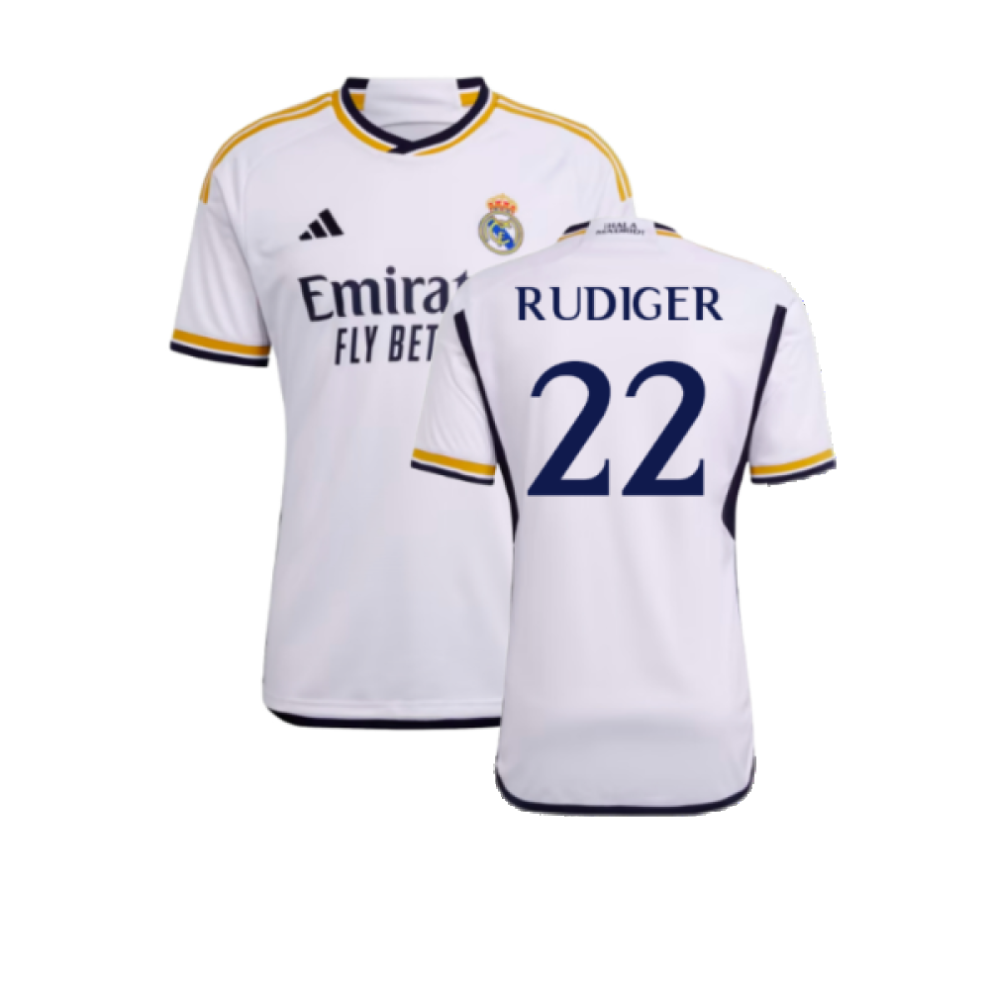 Adidas (Xxl) 2023-2024 Real Madrid Home Shirt (Rudiger 22)