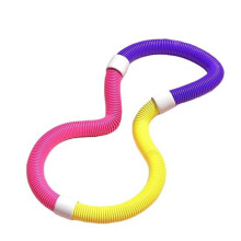 (purple, L) Weighted Soft Spring Hoop Waist-friendly Foldable Fitness Hoop Portable Home Gym Men