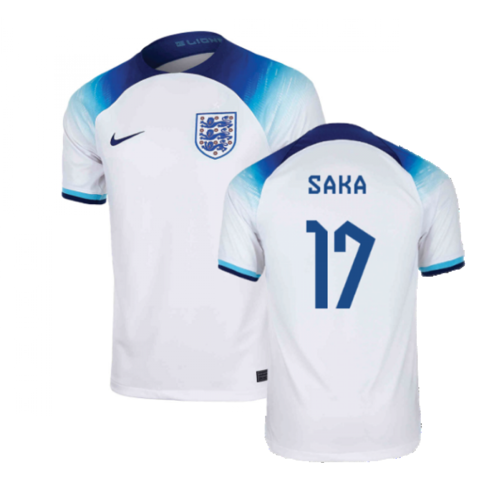Nike (Xl) 2022-2023 England Home Shirt (Saka 17)