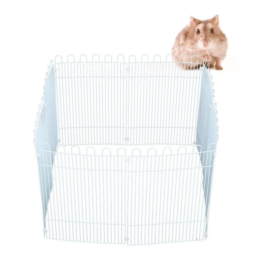 Large 8pcs Paint Coating Iron Net Hamster Fence Playpen Toy With 18pcs Plastic Buckle For Hedgehog