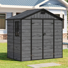 7.5 x 4.5FT Apex Roof Garden PP Tool Shed Outdoor Patio Storage House