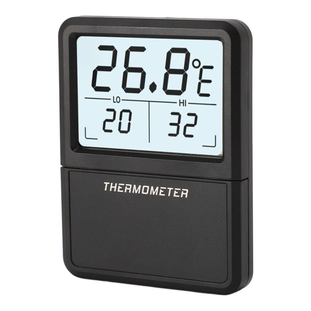 (black) Digital Aquarium Thermometer Digital Display 230mah Stick On Easy To Read Water Thermometer For