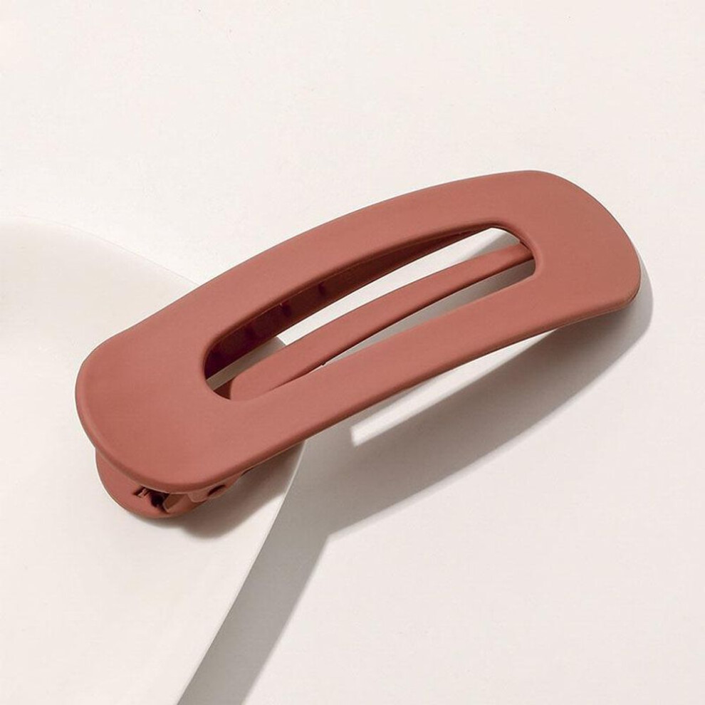 (orange) Korean Frosted Large Barrettes For Women Girl Hair Accesories Fashion Color Solid Acrylic Hairpins Toothed Non-slip Bb Hair Clips