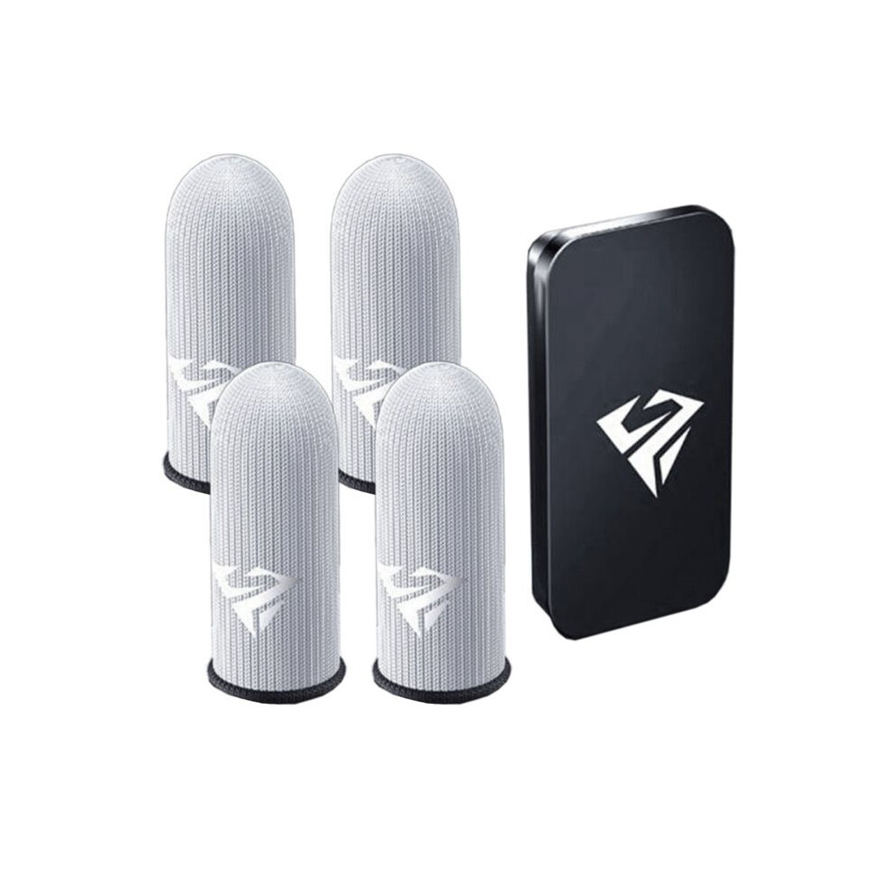 Gaming Finger Sleeves For Mobile Gaming 0.25Mm Glass Fiber Seamless Thumb Fingertip Cover For - C[A48330396] Silver 9314269487566