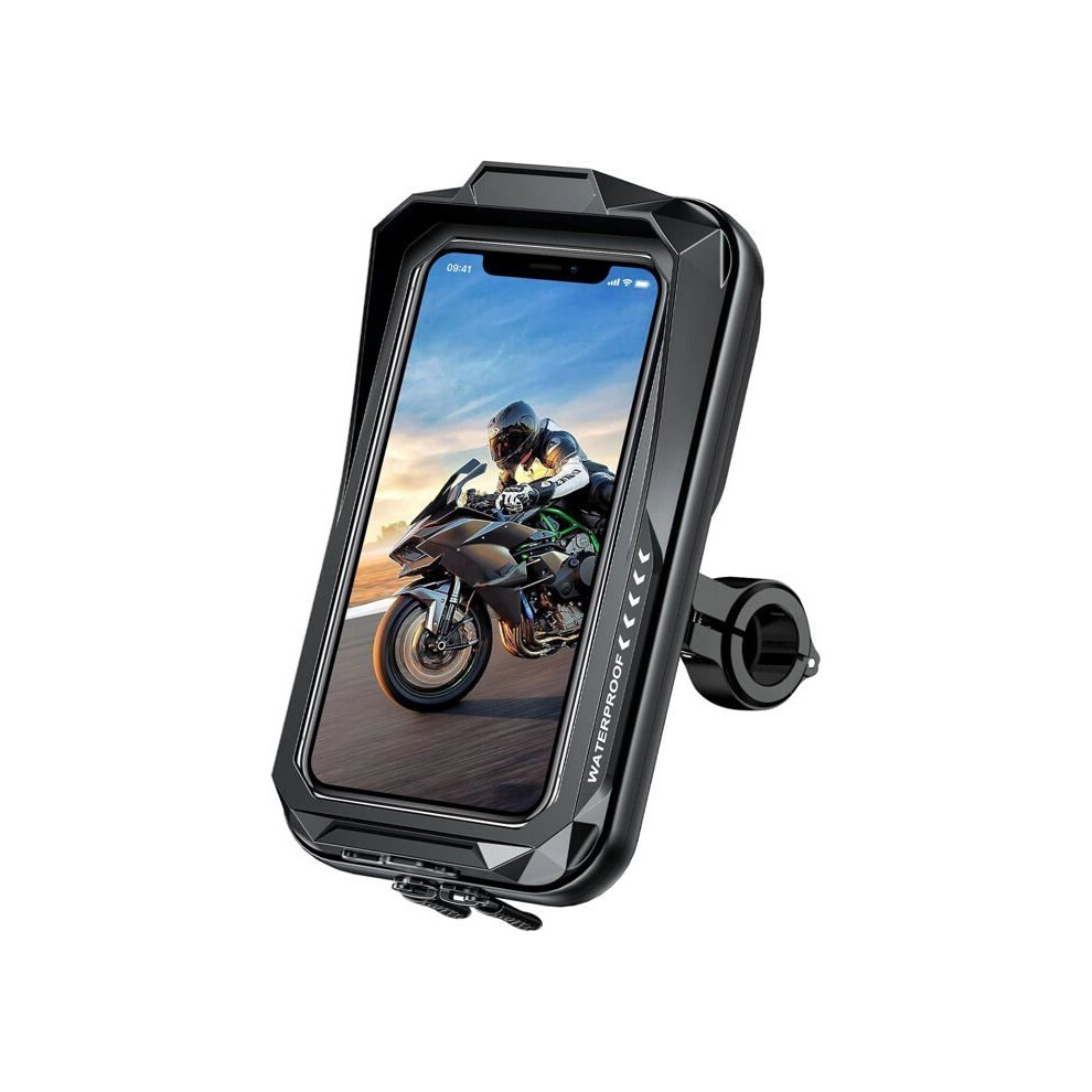Waterproof Motorcycle/Bike Phone Holder, Universal 360 Rotatable Anti-Vibration Motorcycle Smartphone Holder (4.0-7.0 Inches) 9314269489768
