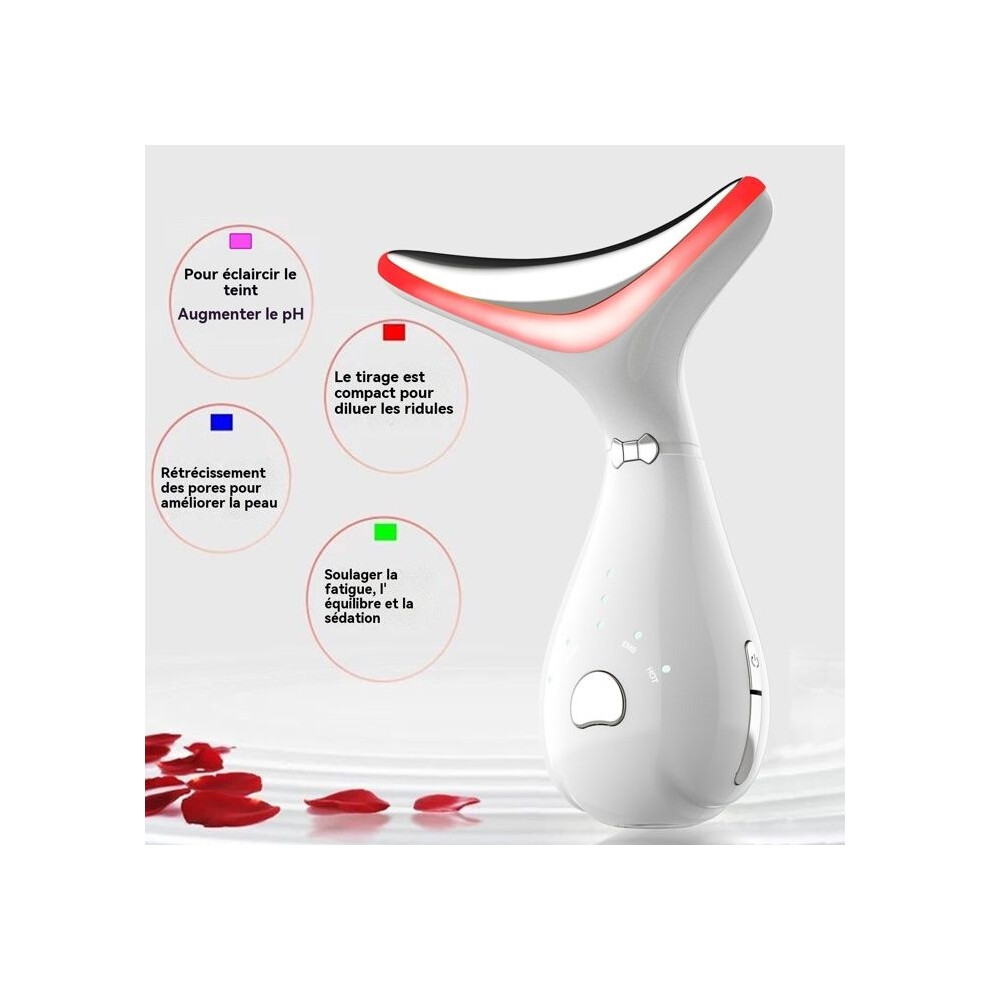 Aihontai Electric Double Chin Facial Massager 4 Led Colors - Ems Thermal 45C 3 Mode Lifting Massage - Beauty Device