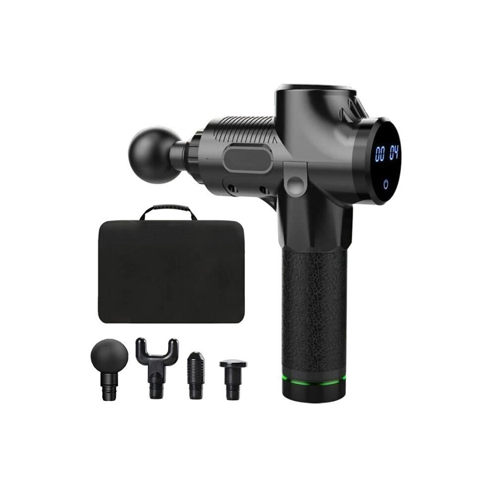 Aihontai Merkmak Massage Gun Fascia Gun, 30 Speed Adjustable Muscle Massage Gun Deep Tissue Muscle Massager With 4 Massage Heads