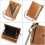 Leather Wallet - Unspecified Brand - Brown - RFID Blocking - Zippered Pocket - With Chain 4