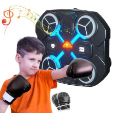 Wall-mounted Music Boxing Machine, 3-Speed Portable Bluetooth Boxing Machine with Gloves for Home Entertainment