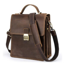 Large Men's Premium Genuine Leather Shoulder Bag