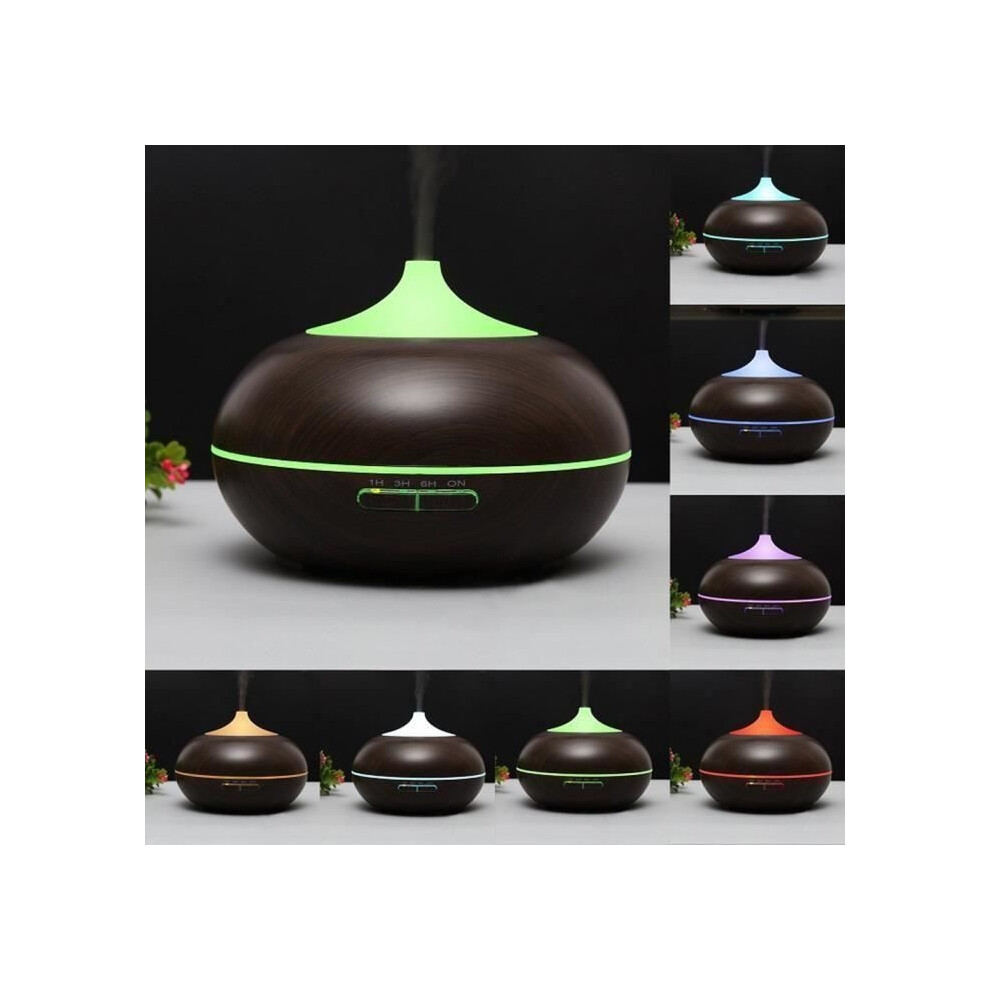 Aihontai Ultrasonic Humidifier Essential Oil Diffuser Aroma Diffuser Almond Shape (Brown) Brown